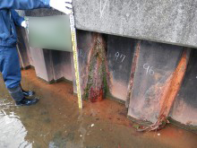 水路鋼矢板護岸補修工事